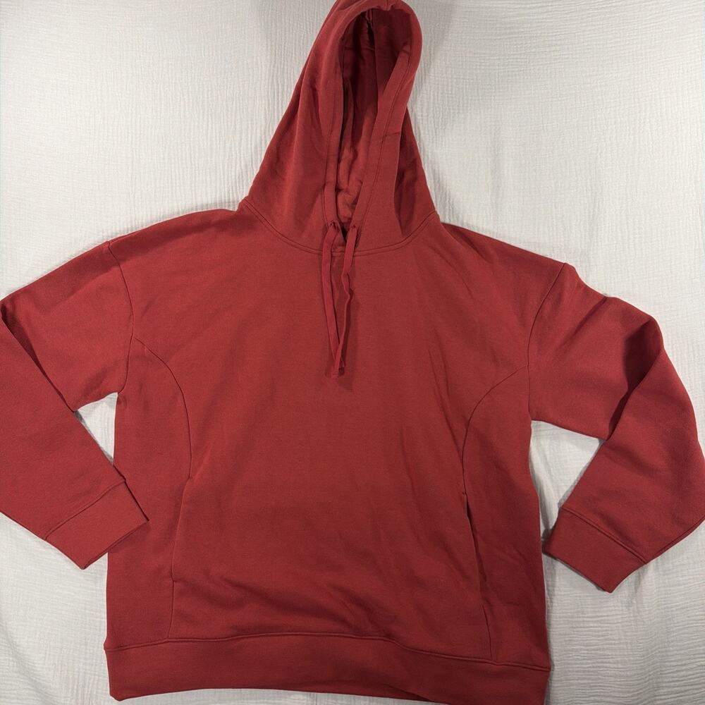 Fanatics Men's Red Fleece Pullover Hoodie Drawstring Solid Long Sleeve XL
